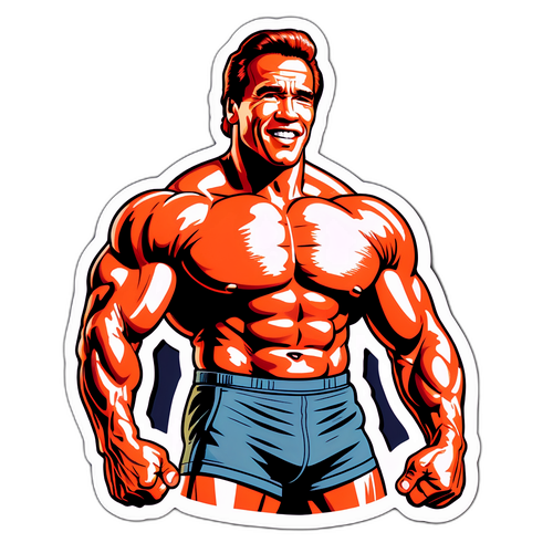 Adesivo Retro di Arnold Schwarzenegger
