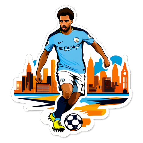 Sticker voor Man City met de dynamiek van de club