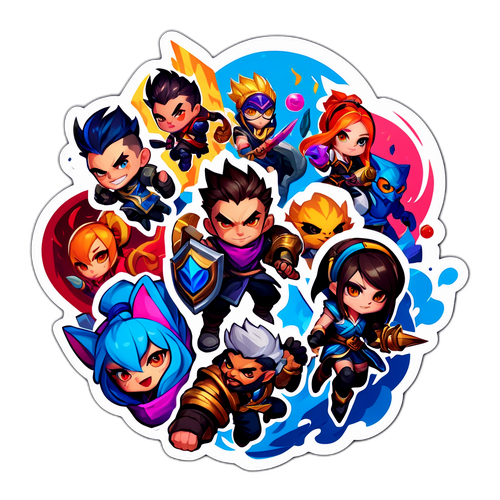 Nálepka s hráči League of Legends