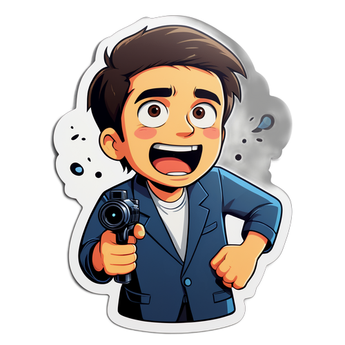 Смішна ілюстрація моменту зйомки