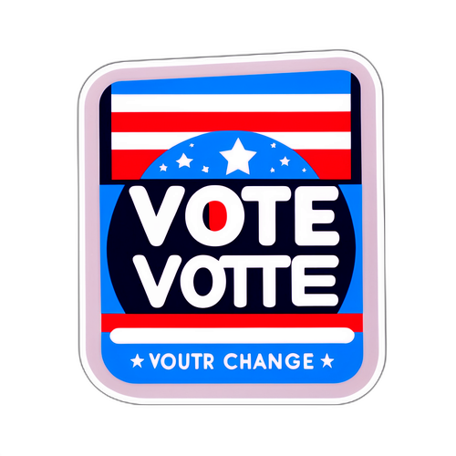 投票を促すメッセージシール