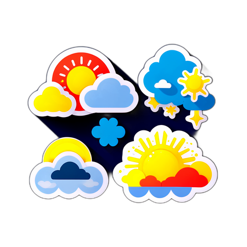 Stiker Cuaca Minimalis