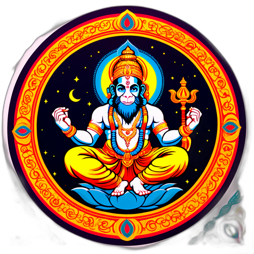 हनुमान चालीसा स्क्रिप्ट का जटिल स्टिकर