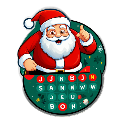 Naughty Santa Bingo Sticker