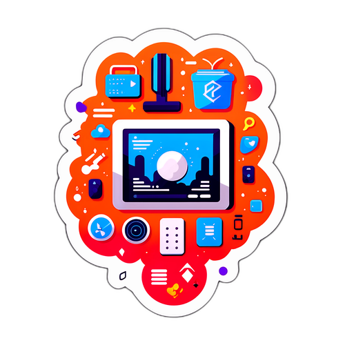 Δημιουργία αυτοκόλλητου με πάθος για την τεχνολογία