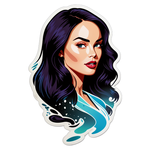 Glamour and Drama: A Megan Fox Sticker Adventure