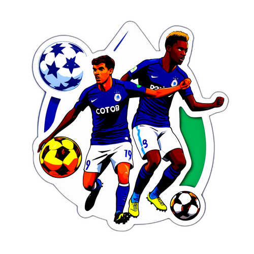 Hình dán Porto vs với hình ảnh các cầu thủ đang thi đấu