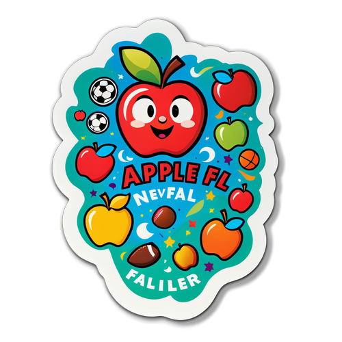 Touchdown with Flavor: Meet the Whimsical Apple Champion of the Field!