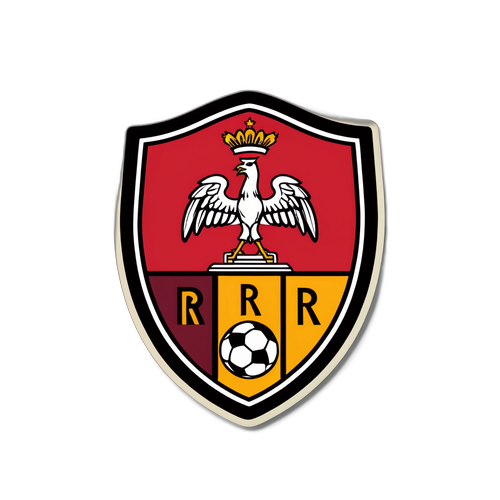 สติกเกอร์โลโก้ของ Nice และ Roma บนสนามฟุตบอล