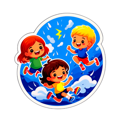 Ragazzi sotto il temporale