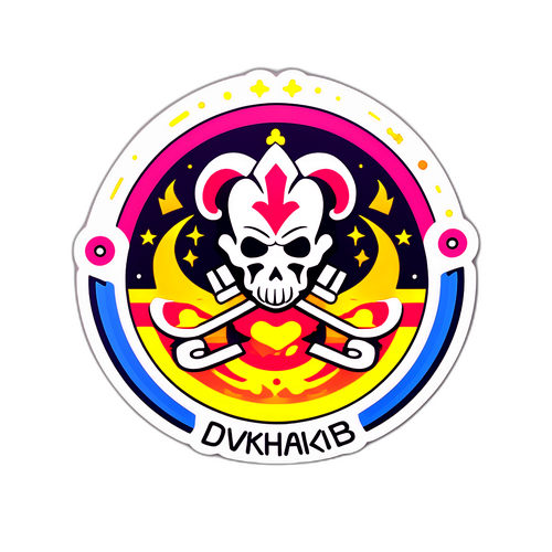 Смешной дизайн с символом Двкахаб и его атрибутами