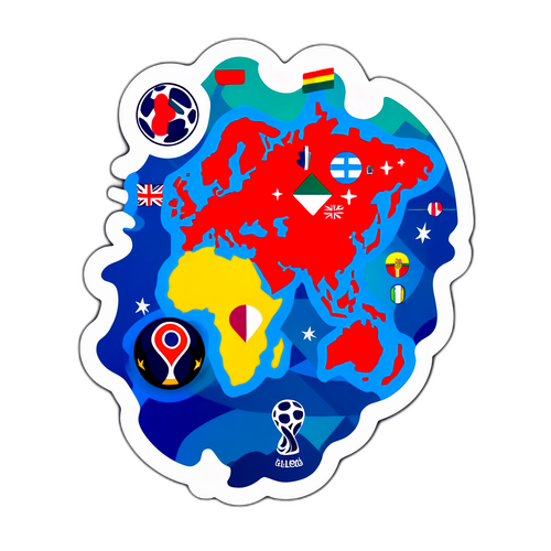 Abstrakcyjny wzór związany z kwalifikacjami do Mistrzostw Świata 2026