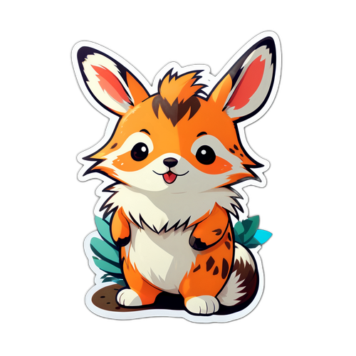 北のサファリ、可愛い動物キャラクターの楽しいデフォルメデザイン