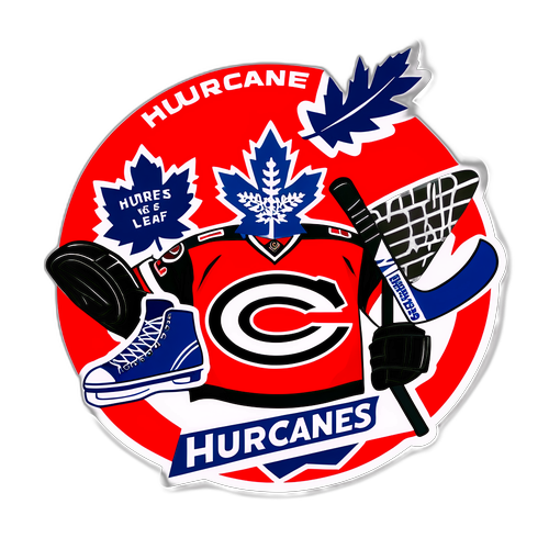 Hurricanes vs Maple Leafs Showdown Sticker