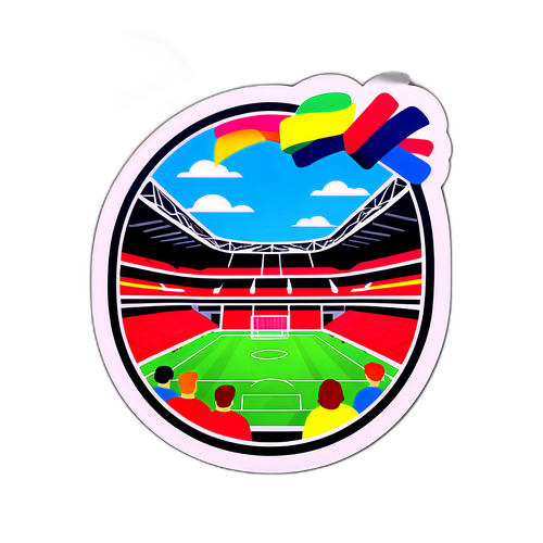 Яскрава сцена на футбольному стадіоні