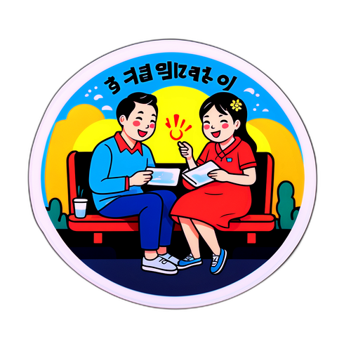 창원 모텔의 특별한 순간을 담은 유머러스한 스티커