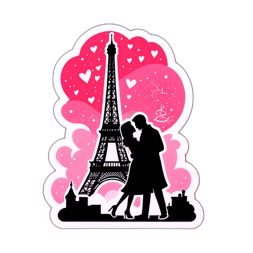 Scène romantique à Paris