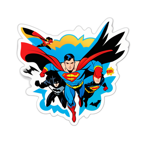 Autocollant inspiré par la Justice League