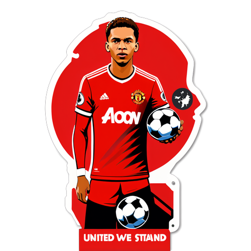 Unleash Your Passion: 'United We Stand' - Manchester United Red Jersey Sticker!