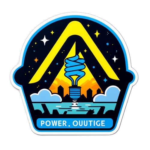 Nhãn dán phản chiếu về mất điện tại Long Xuyên