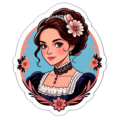 Adesivo Elegante com Francesca Bridgerton