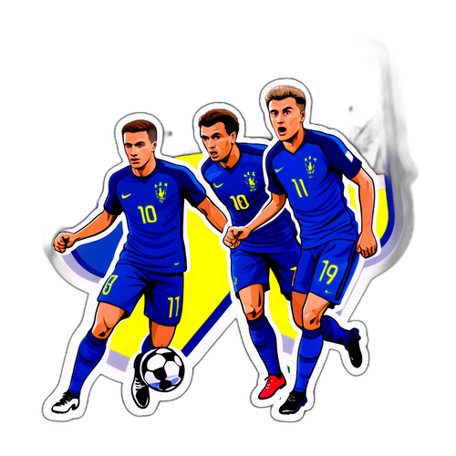 Sticker ng Labanan ng Football sa Ukraine vs France