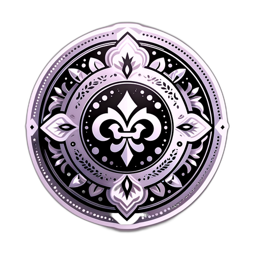 Nhãn dán bạc với biểu tượng trang sức