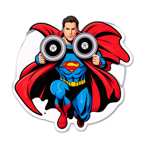 Film Reel Superhero Sticker