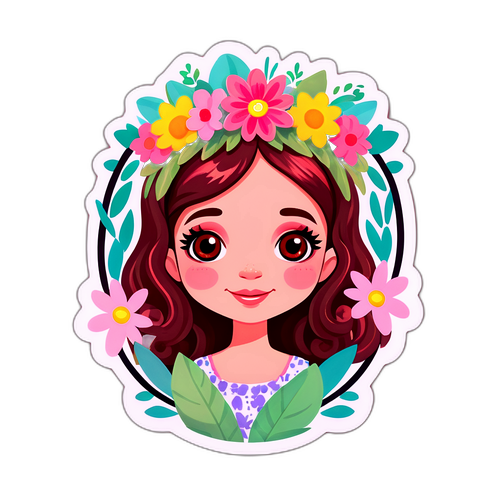 Legesyg stik med Pauline og blomsterkrone