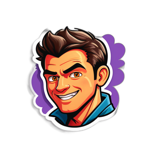 Fun Cartoon Sticker of Blake Butera