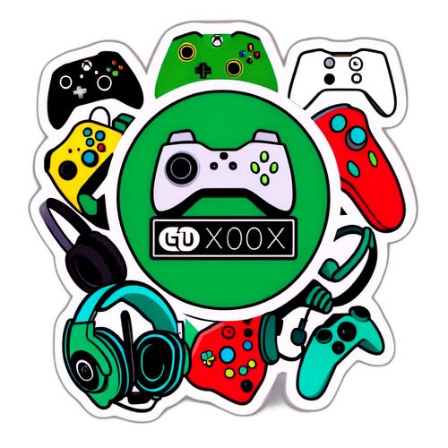 Autocollant rétro des accessoires de jeu Xbox