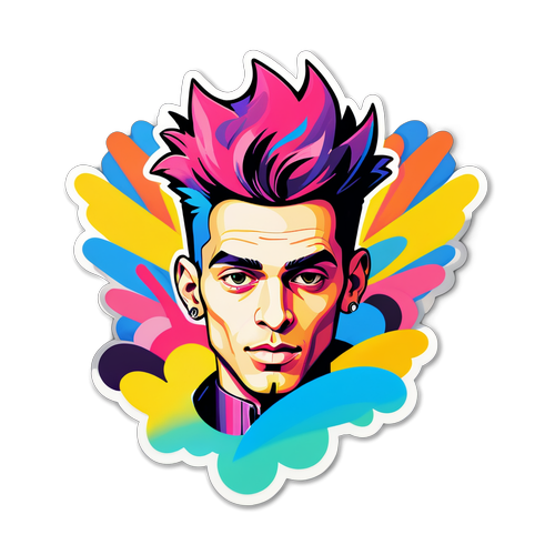 Sticker Artistico di Achille Lauro