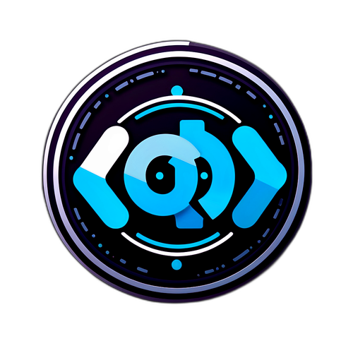 미래 지향적인 IonQ 기술 혁신 스티커