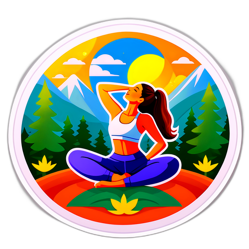 Vibrant Yoga Sticker