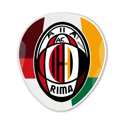 Sticker ya Logo za AC Milan na AS Roma