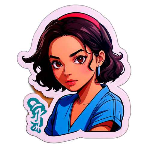 Sticker de Yami Safdie en pose artística