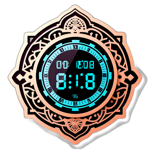 डिजिटल घड़ी का स्टिकर - सहरी समय