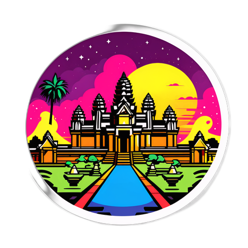 Luo tarra, jossa on Kamputsean kuuluisa Angkor Wat -temppeli