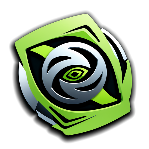 Kreatives, künstlerisches Symbol für Nvidia Aktien