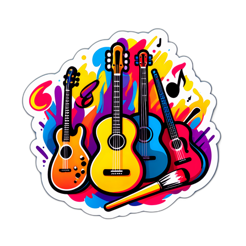 음악과 예술을 사랑하는 사람들을 위한 스티커