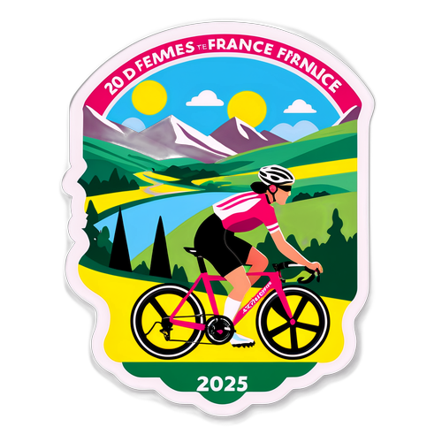 Stylisk klistermærke til Tour de France Femmes 2025
