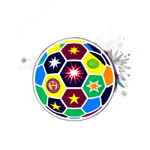 Diseño Colorido de Balón de Fútbol