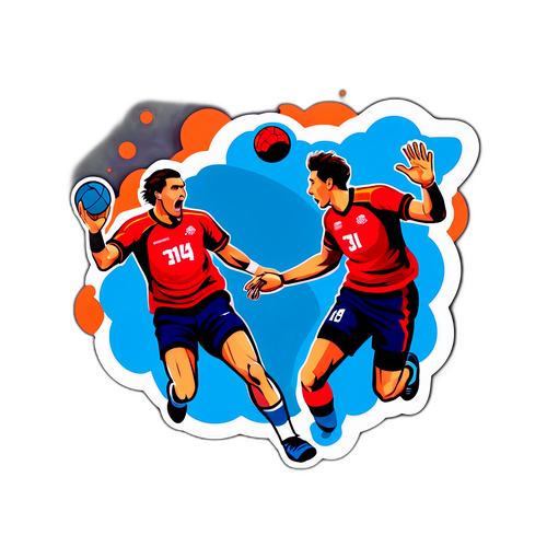 Drama fra en håndboldkamp