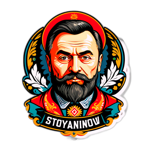 Стикер с портретом Стойанова