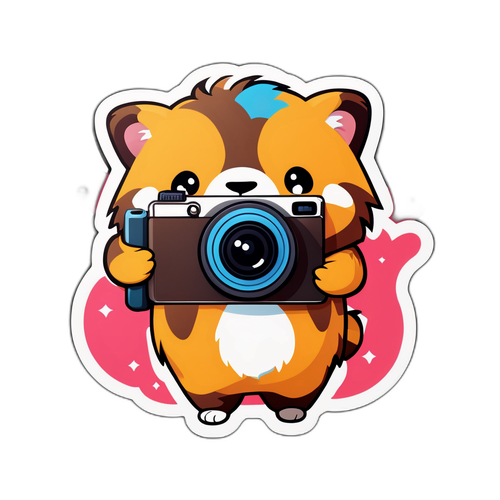 かわいい動物キャラクターがインスタグラムに投稿するデザイン