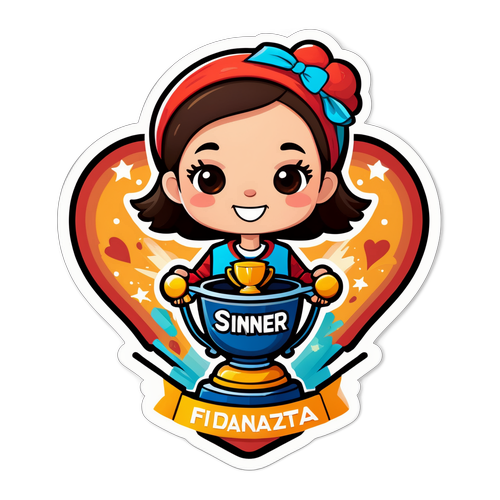 Fidanzata Sinner con Trofeo