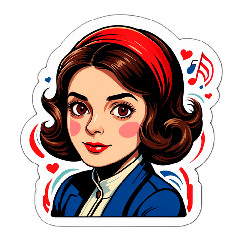 Retro Franse Aesthetic Sticker