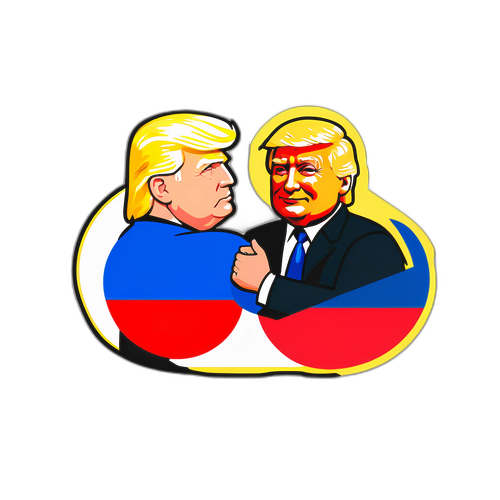 特朗普与普京会晤背景贴纸
