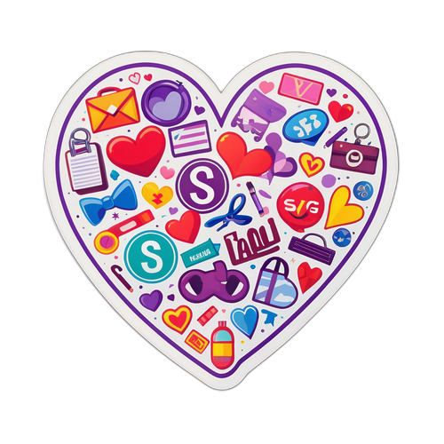 Makulay na Puso na may mga Alaala