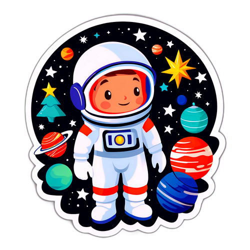 אסטרונאוט בהרפתקת חג מולד בין כוכבים